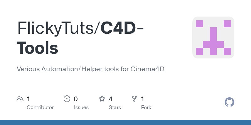 GitHub - FlickyTuts/C4D-Tools: Various Automation/Helper tools for Cinema4D