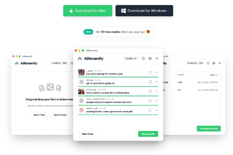 AiRenamify - Smartly Rename Your Files with AI