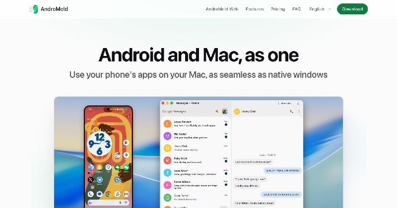 AndroMeld: Android file transfer, apps, and calls on Mac