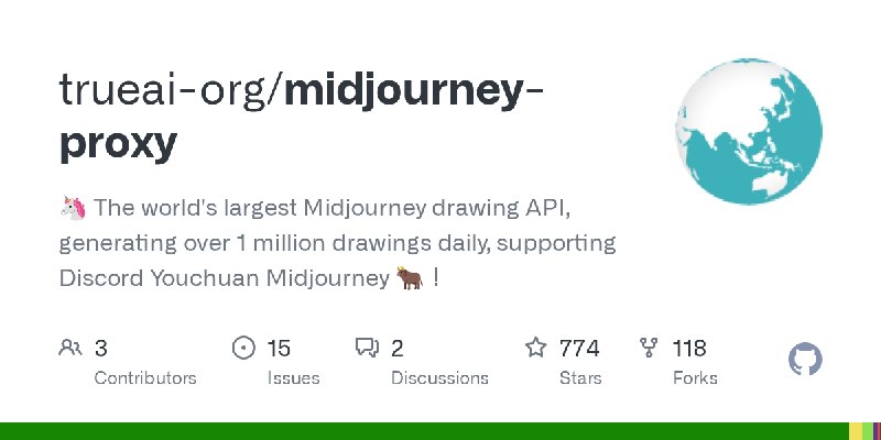 GitHub - trueai-org/midjourney-proxy: 🦄 The world's largest Midjourney drawing API, generating over 1 million drawings daily, supporting…