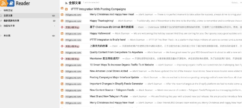 #rssrssground-rss制作、发布、阅读为一体介绍rssground是一个以RSS生产、发布为主的集中化平台，包含多种服务官网：