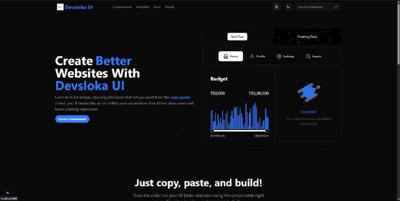 Devsloka UI | Animated React & Next.js Components