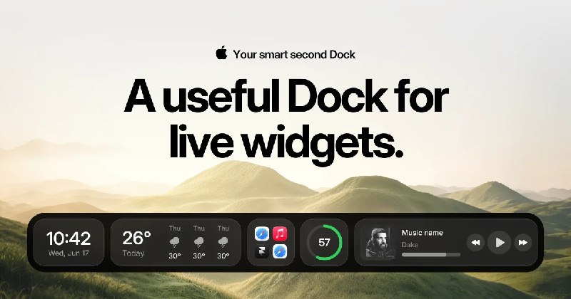 CoolDock — Smart Second Dock with Live Widgets for Mac