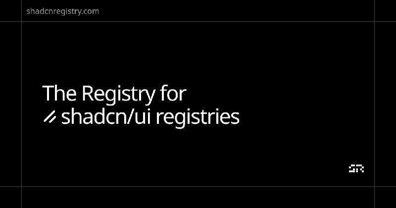 shadcn/ui Registry