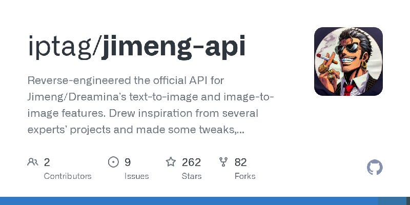GitHub - iptag/jimeng-api: Reverse-engineered the official API for Jimeng/Dreamina’s text-to-image and image-to-image features.…