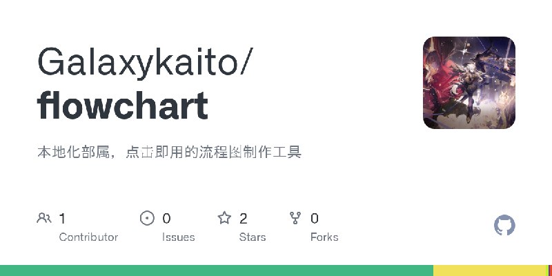 GitHub - Galaxykaito/flowchart: 本地化部属，点击即用的流程图制作工具