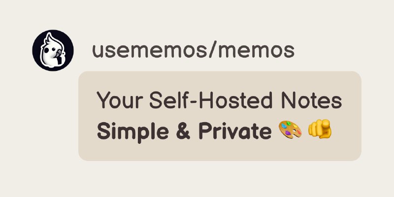 GitHub - usememos/memos: A personal timeline for quick notes. Write short memos, find them later by search, tag, or date. Open…