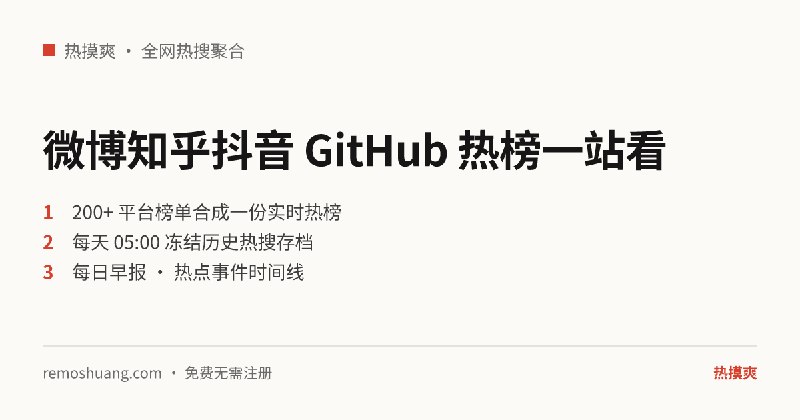 行业热点资讯｜全网热搜聚合与实时新闻榜单