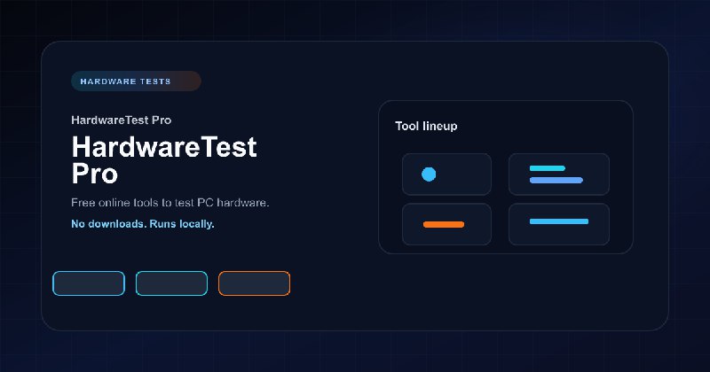 Online Hardware Test Tools for Input, Display & Audio