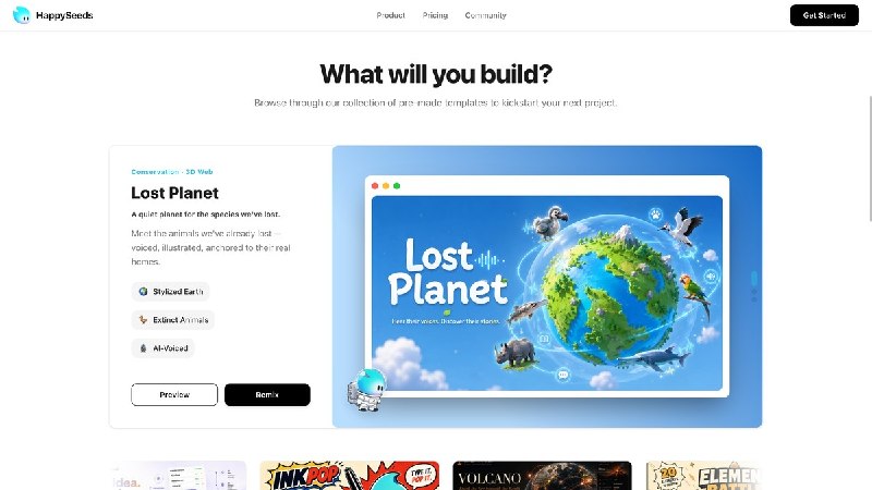 Create Websites, Apps & Videos with AI | HappySeeds