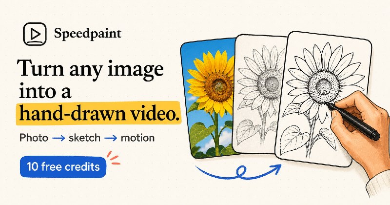 Free Image to Sketch Video | Hand-Drawn Video Maker