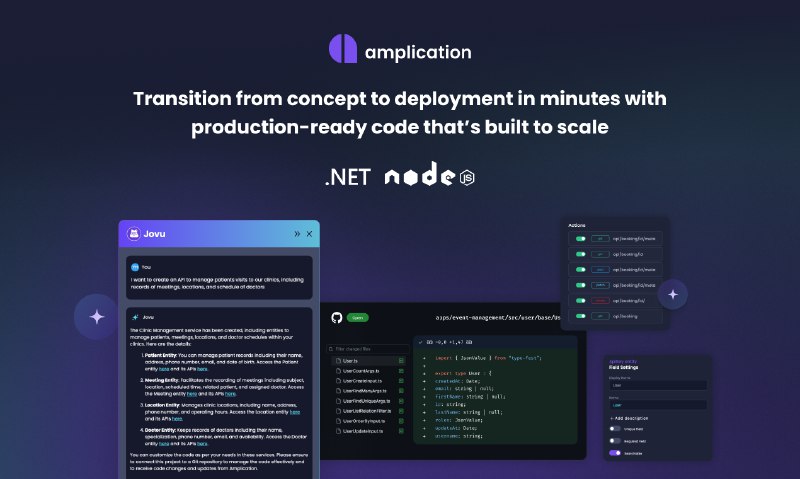 GitHub - amplication/amplication: Amplication brings order to the chaos of large-scale software development by creating Golden…