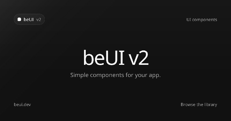 Animated Components for React and Next.js · beUI