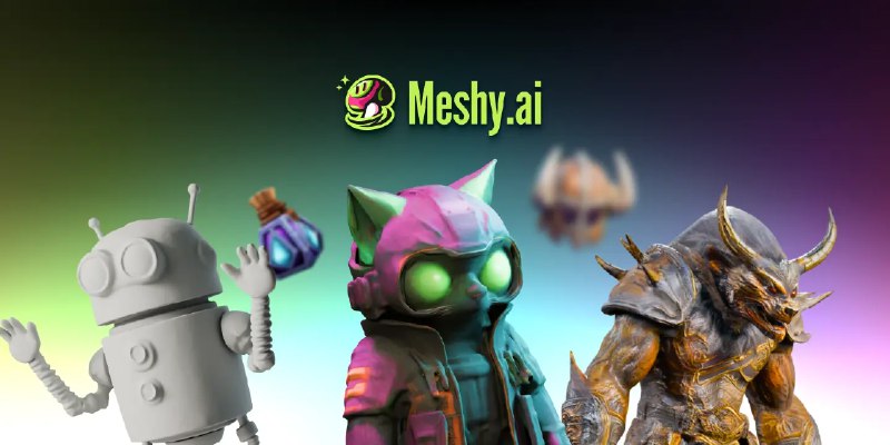 AI 3D 模型生成器：用文本和图片创建 3D | Meshy