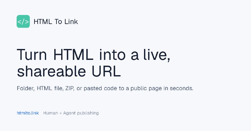 HTML To Link (htmlto.link) — HTML 转链接 / 免费 HTML 转 URL