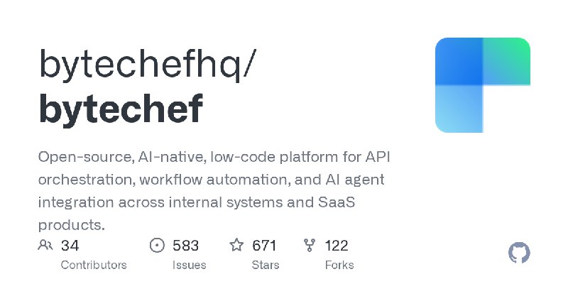 GitHub - bytechefhq/bytechef: Open-source, AI-native, low-code platform for API orchestration, workflow automation, and AI agent…