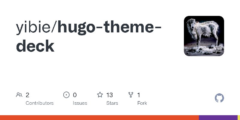 GitHub - yibie/hugo-theme-deck