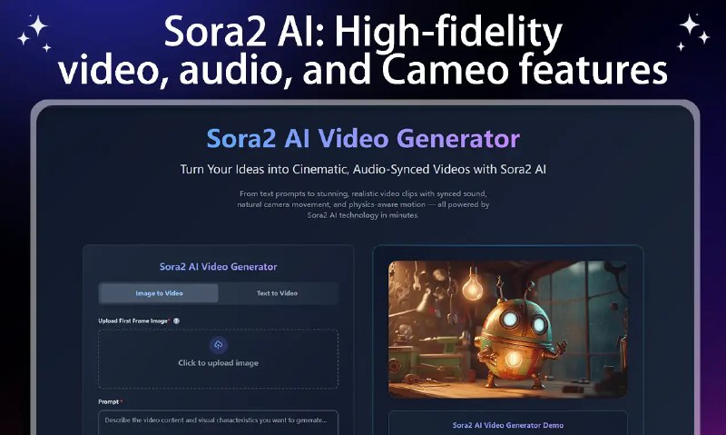 Sora2 AI: Next-Gen Video Generator with Realistic Sound