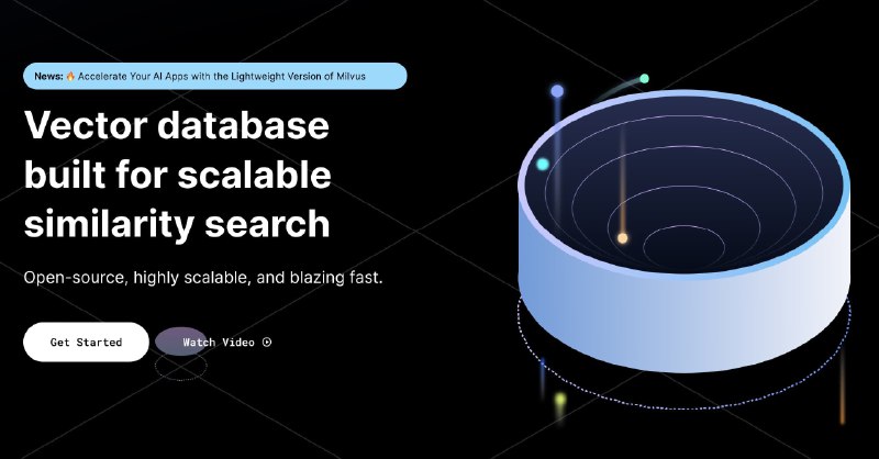 #AI #云原生 #数据库开源云原生矢量数据库，为下一代 AI 应用提供存储使用 Milvus 向量数据库，您可以在不到一分钟的时间内创建大规模的相似性搜索服务