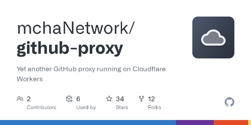 GitHub - mchaNetwork/github-proxy: Yet another GitHub proxy running on Cloudflare Workers