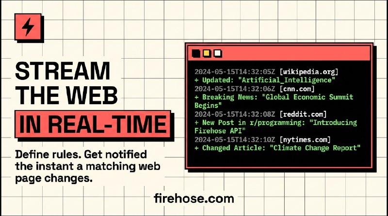 Firehose — Monitor the web for what matters to you, in real time
