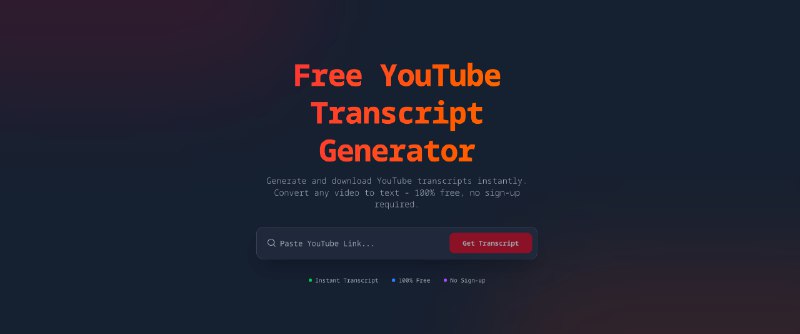 Free YouTube Transcription Online