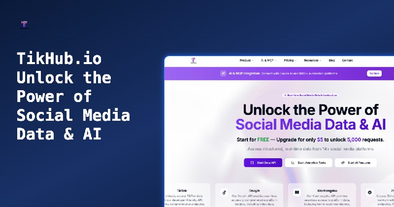 TikHub | Social Media API & Data Infrastructure for Developers
