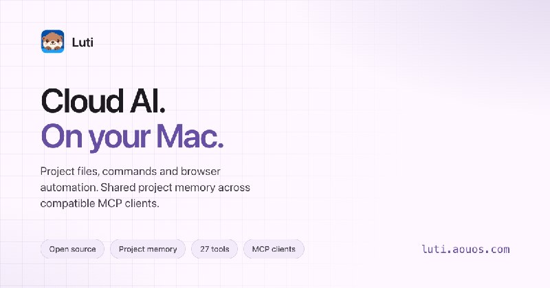 Luti — Cloud AI, on your Mac.