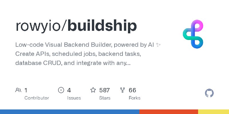 GitHub - rowyio/buildship: Low-code Visual Backend Builder, powered by AI ✨ Create APIs, scheduled jobs, backend tasks, database…