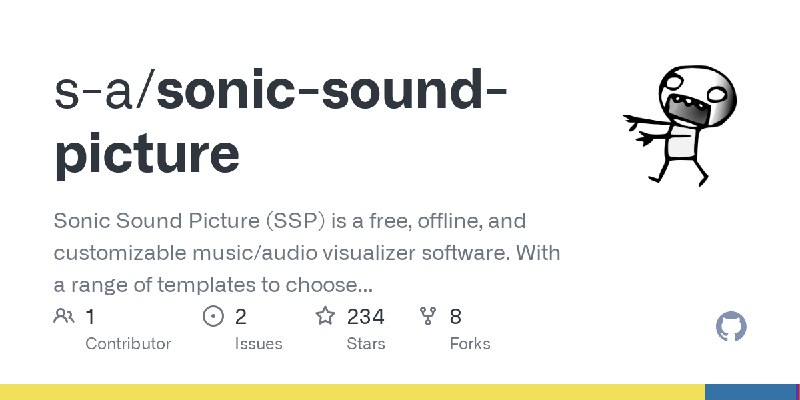 GitHub - s-a/sonic-sound-picture: Sonic Sound Picture (SSP) is a free, offline, and customizable music/audio visualizer software.…