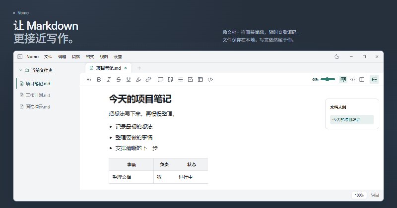 Nomo | 让 Markdown 更接近写作