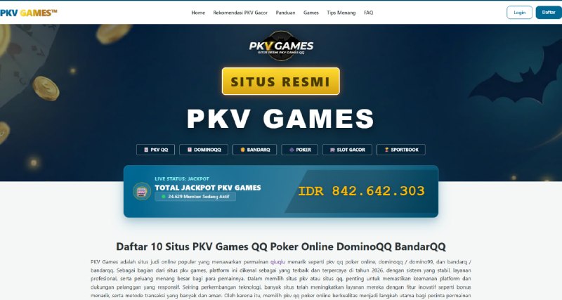 Daftar 10 Situs PKV Games QQ Poker Online DominoQQ BandarQQ
