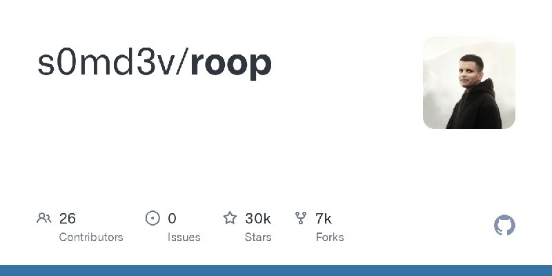 GitHub - s0md3v/roop