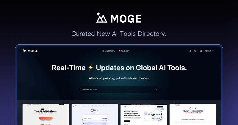 精选AI工具导航站 - MOGE