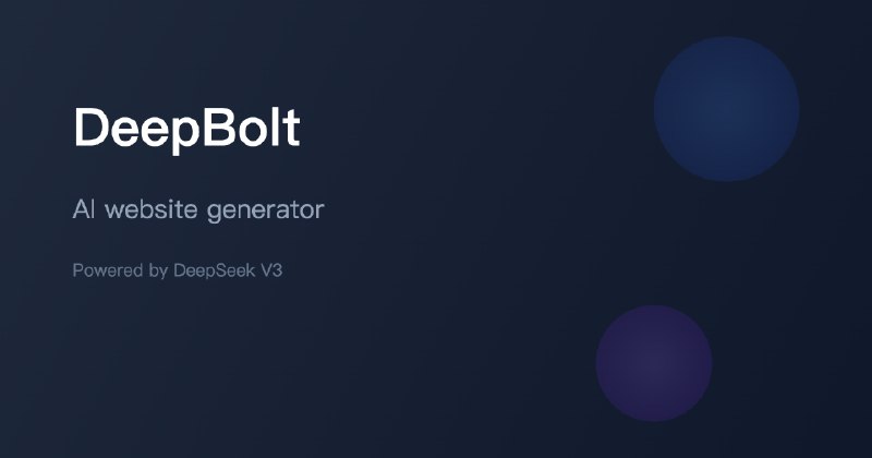 DeepBolt - AI Coding Creative Tool