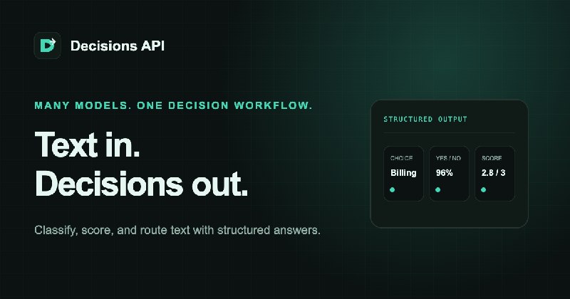 Decisions API｜决策模型、Playground 与统一 API