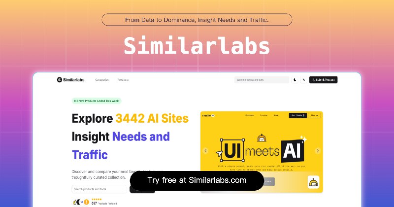 SimilarLabs - 发现和对比最佳AI产品和工具