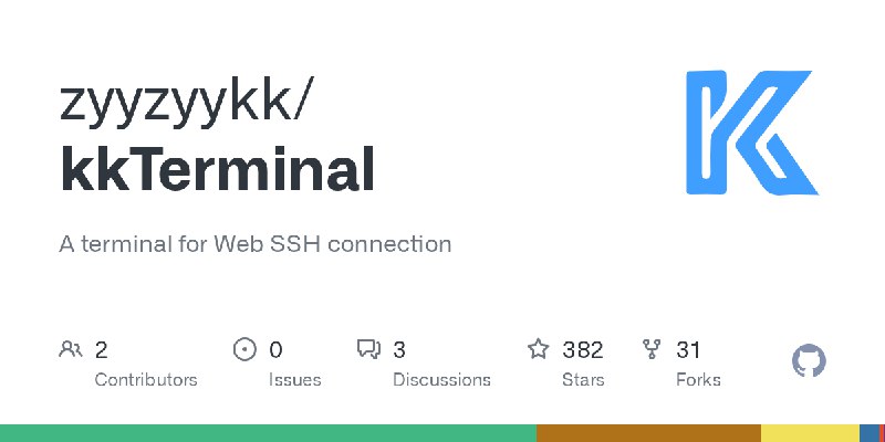 GitHub - zyyzyykk/kkTerminal: A terminal for Web SSH connection