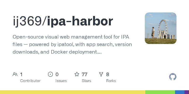 GitHub - ij369/ipa-harbor: Open-source visual web management tool for IPA files — powered by ipatool, with app search, version…