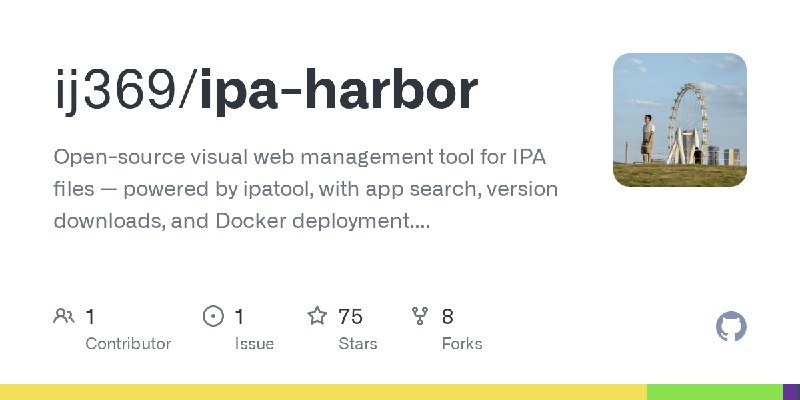 GitHub - ij369/ipa-harbor: Open-source visual web management tool for IPA files — powered by ipatool, with app search, version…