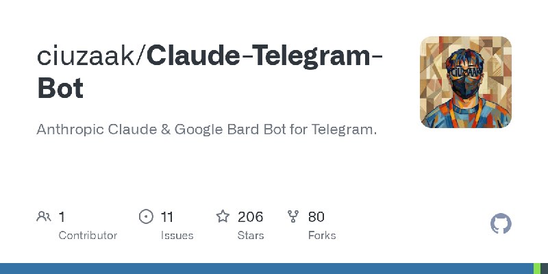 GitHub - ciuzaak/Claude-Telegram-Bot: Anthropic Claude & Google Bard Bot for Telegram.