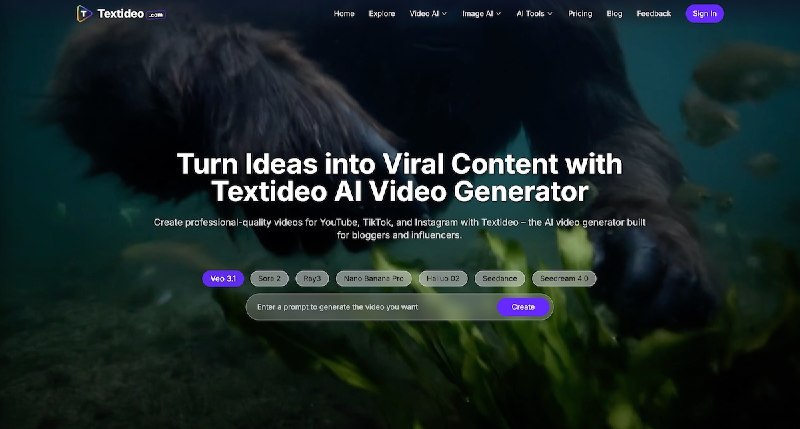 AI Video Generator for Content Creators & Influencers | Textideo