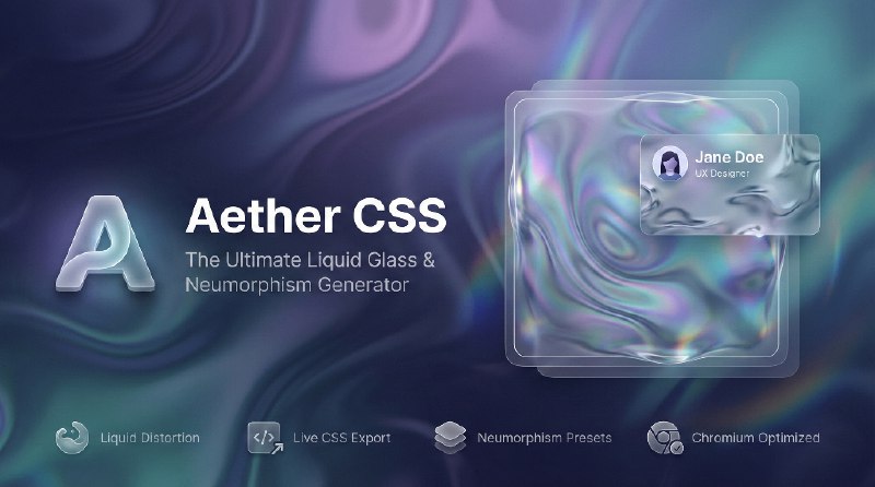 Liquid Glass CSS Generator | Free Glassmorphism & Neumorphism Tool