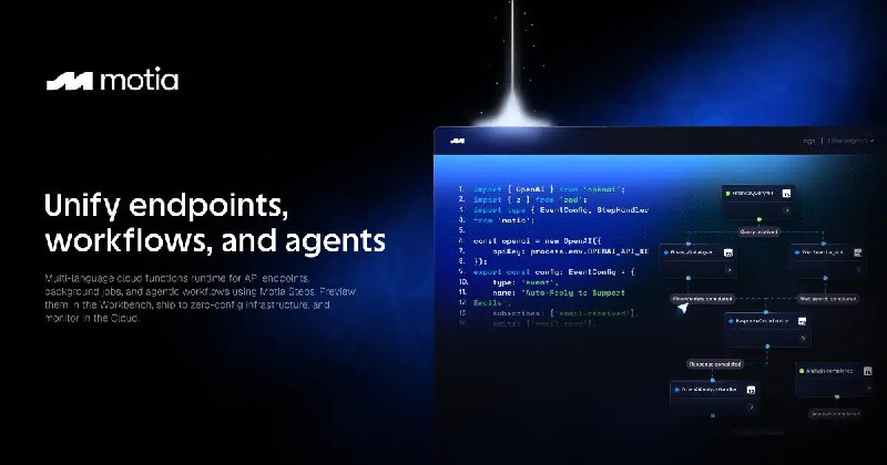 Motia - Unified Backend Framework for APIs, Events and AI Agents