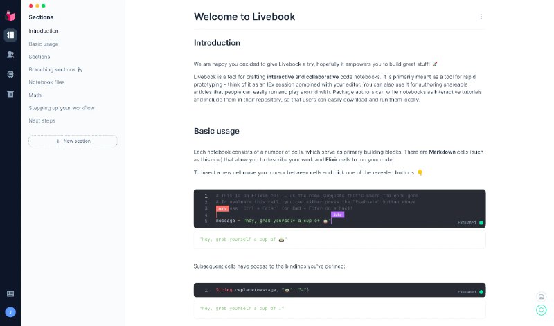 #笔记livebook-新一代交互式笔记数据工作流程序介绍livebook将代码数据及自动化工作流集成相结合，使得无论个人使用还是团队使用都具有高效化