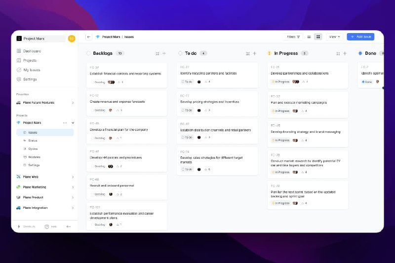 #产品 #工具 #开发 #开源Plane开源软件开发管理工具Plane是一个简单，可扩展的开源项目和产品管理工具