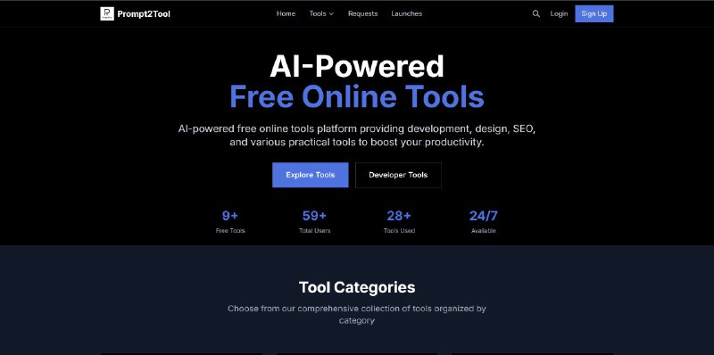 Free AI-Powered Online Tools - Prompt2Tool