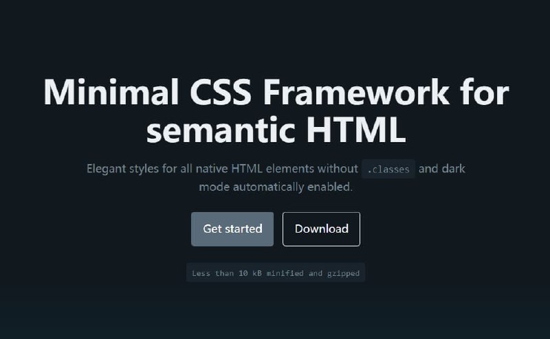 #HTML #网址 #网站 #前端Pico.css-HTML的最小CSS框架无需包管理器或依赖项🙂即可工作！下载Pico并在您的网站中链接
