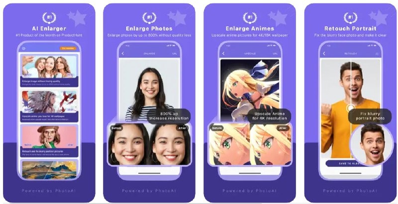 #ios #appIOS优质APP推荐-AI无损放大图片将您的照片，动漫图片升级200%，400%，800%，而不会造成质量损失