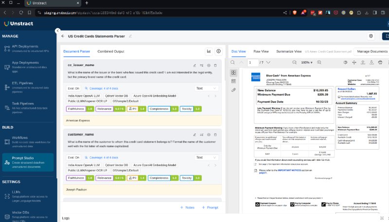 #自动化 #LLM Unstract 是一个开源的无代码平台，可让您自动化任何规模的文档处理工作流程